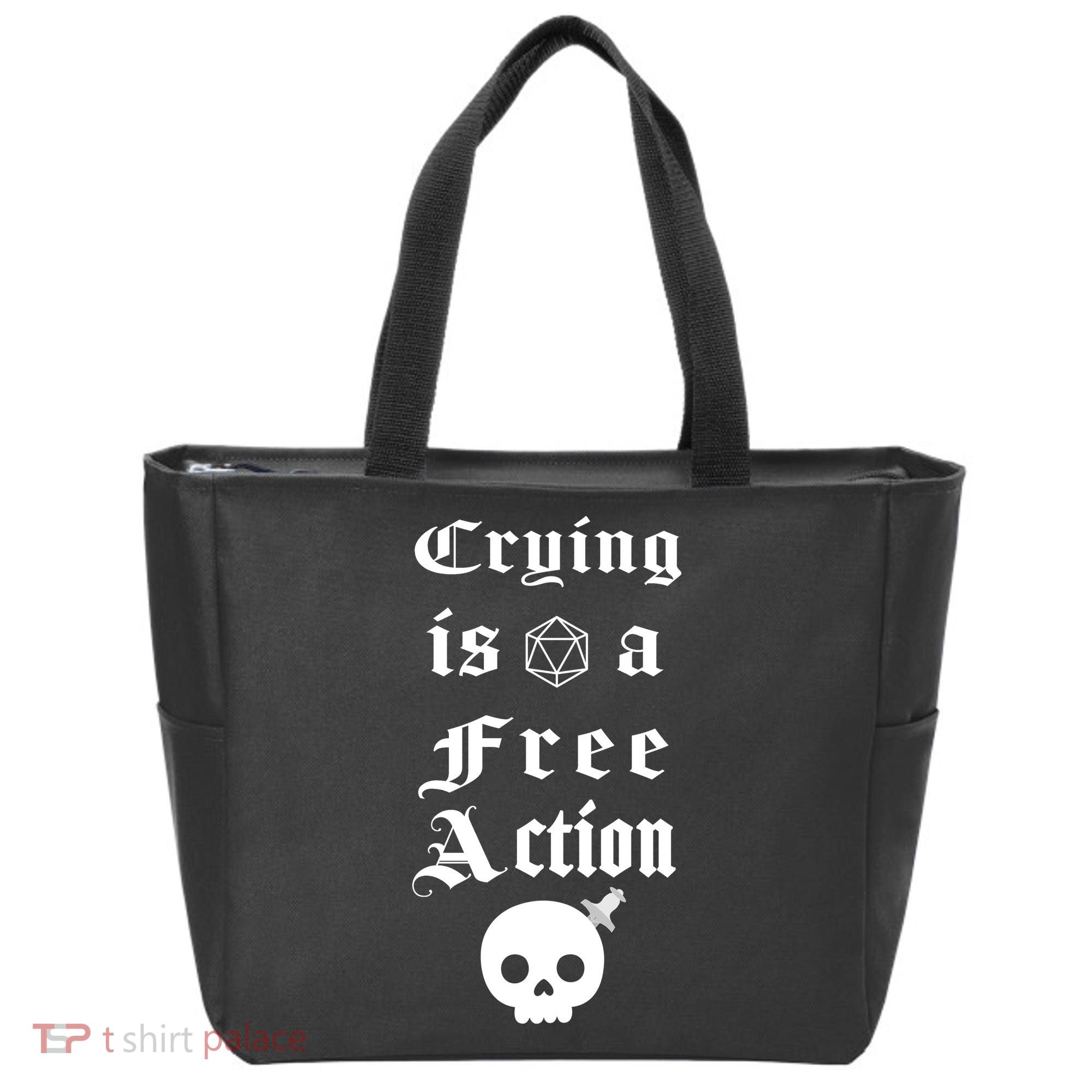 Crying Is A Free Action Gaming Tote Bag