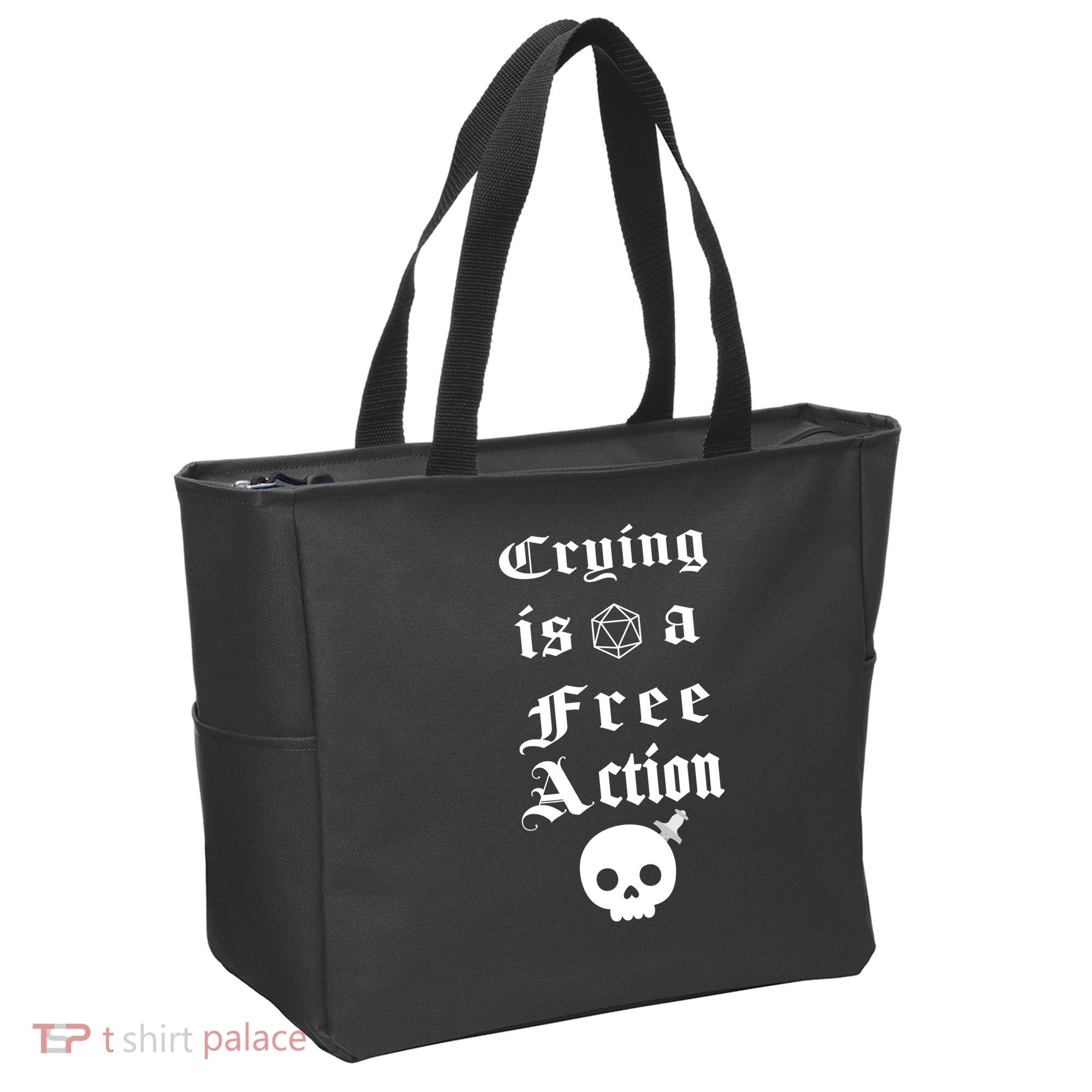 Crying Is A Free Action Gaming Tote Bag