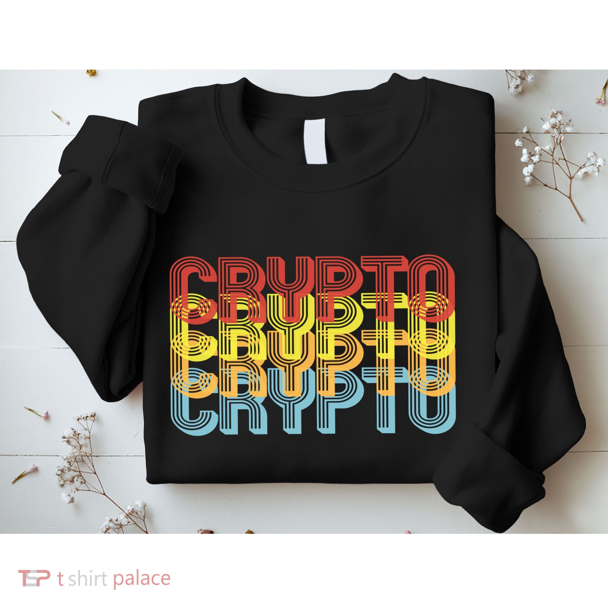 Crypto Crypto Crypto Crypto Retro Style Sweatshirt