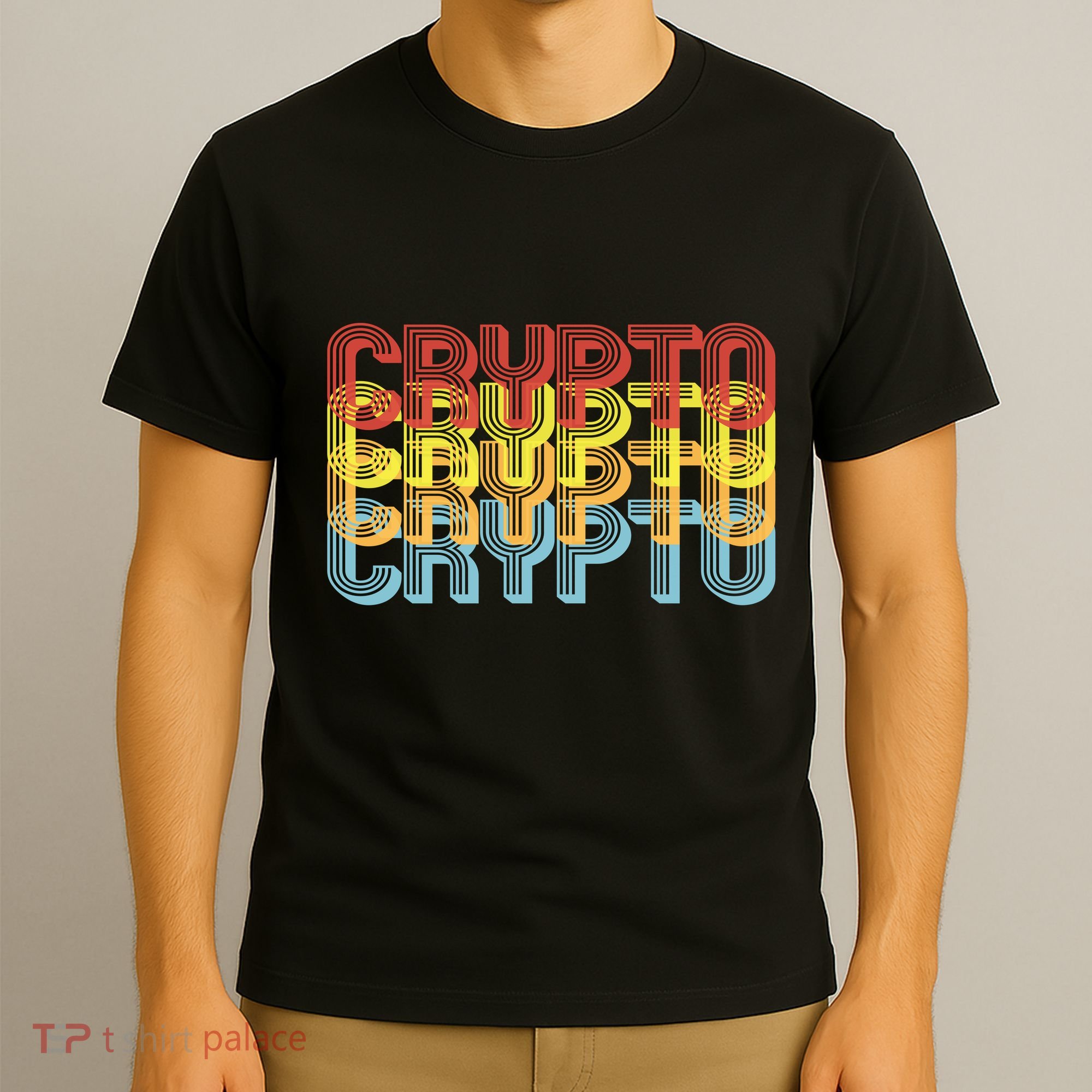Crypto Crypto Crypto Crypto Retro Style T-Shirt