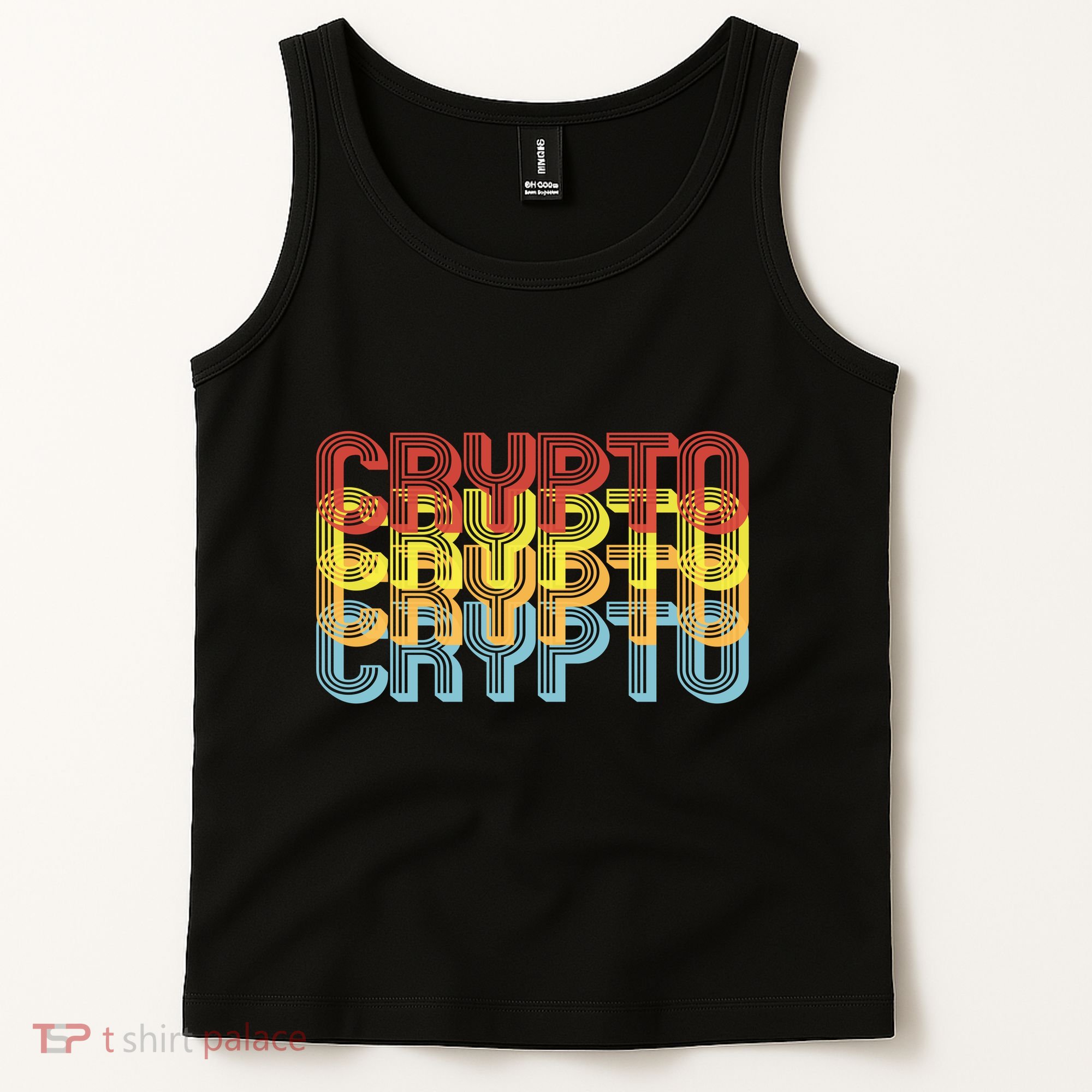 Crypto Crypto Crypto Crypto Retro Style Tank Top