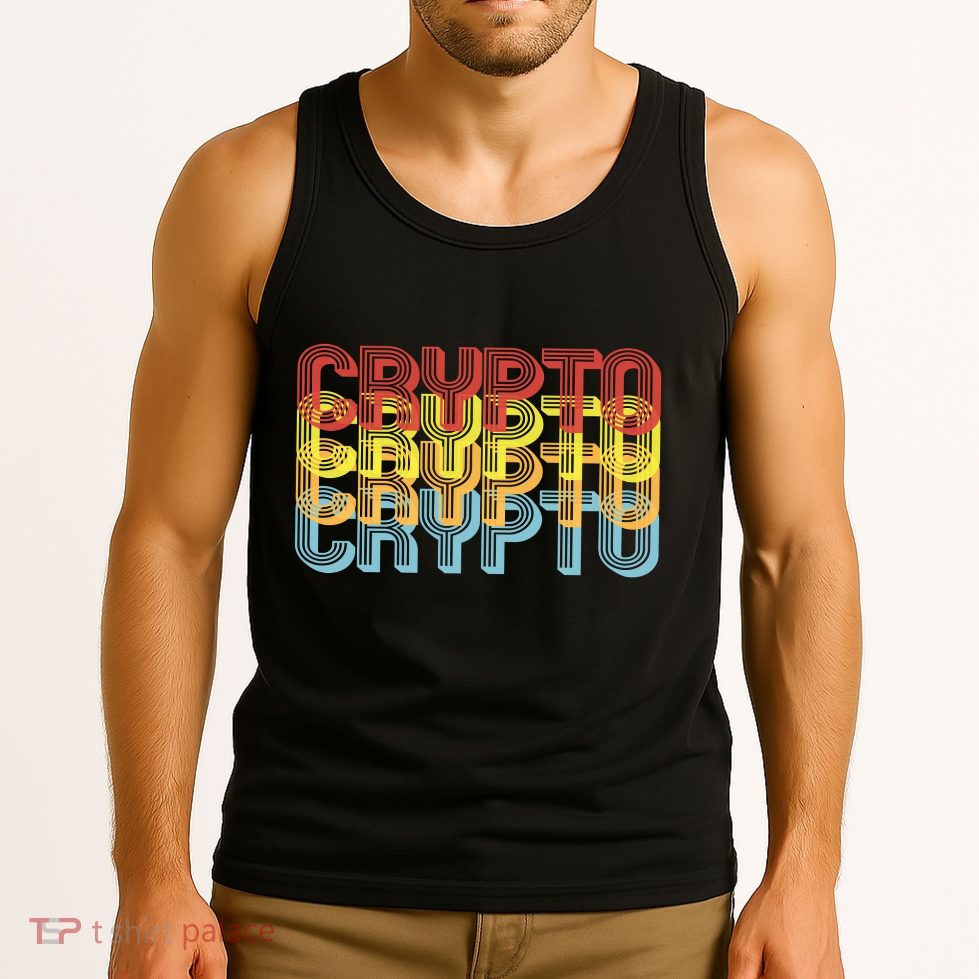 Crypto Crypto Crypto Crypto Retro Style Tank Top