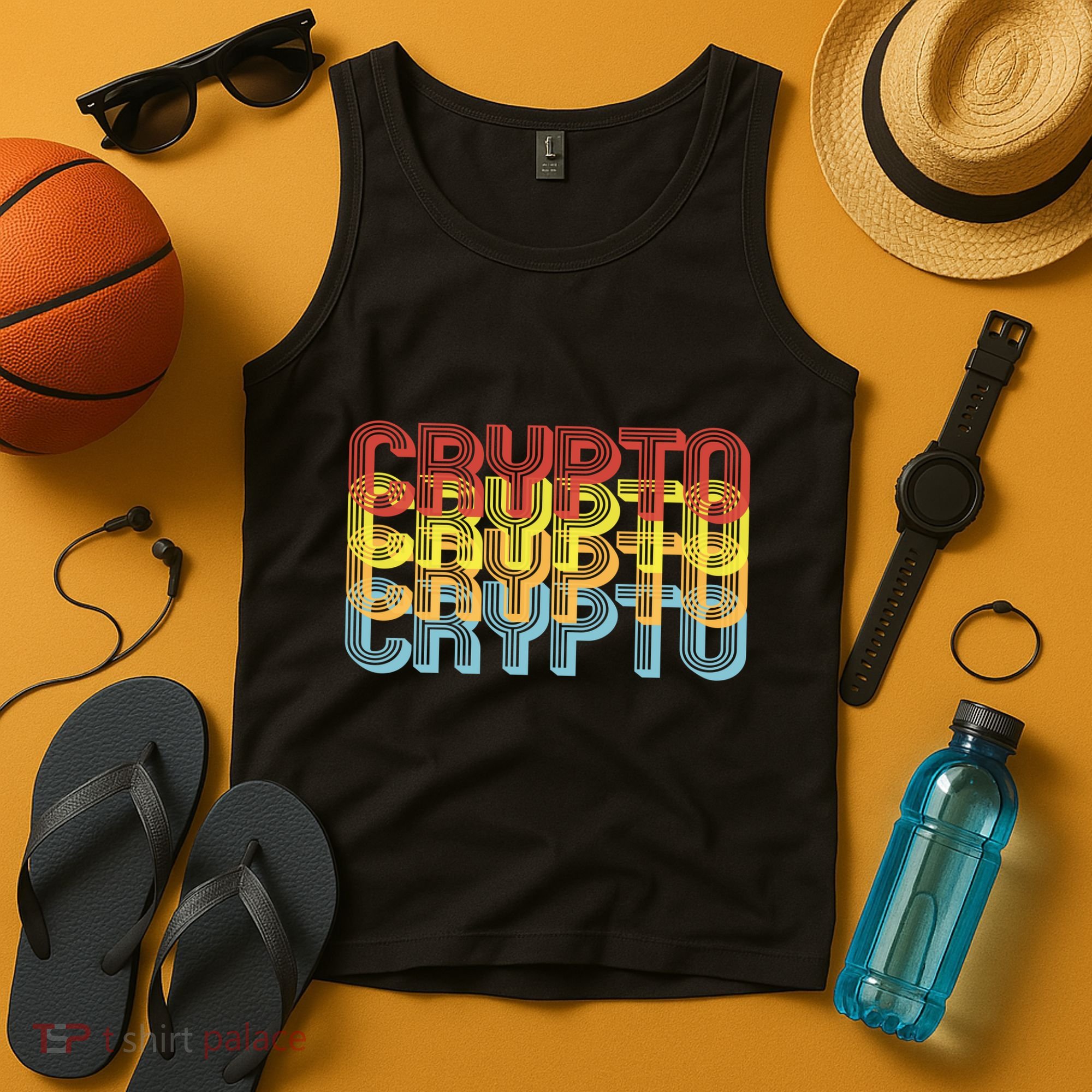 Crypto Crypto Crypto Crypto Retro Style Tank Top