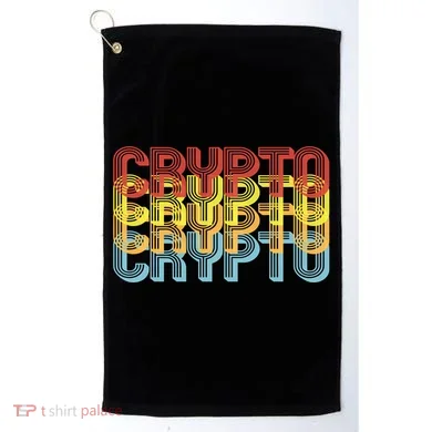 Crypto Crypto Crypto Crypto Retro Style Golf Towel