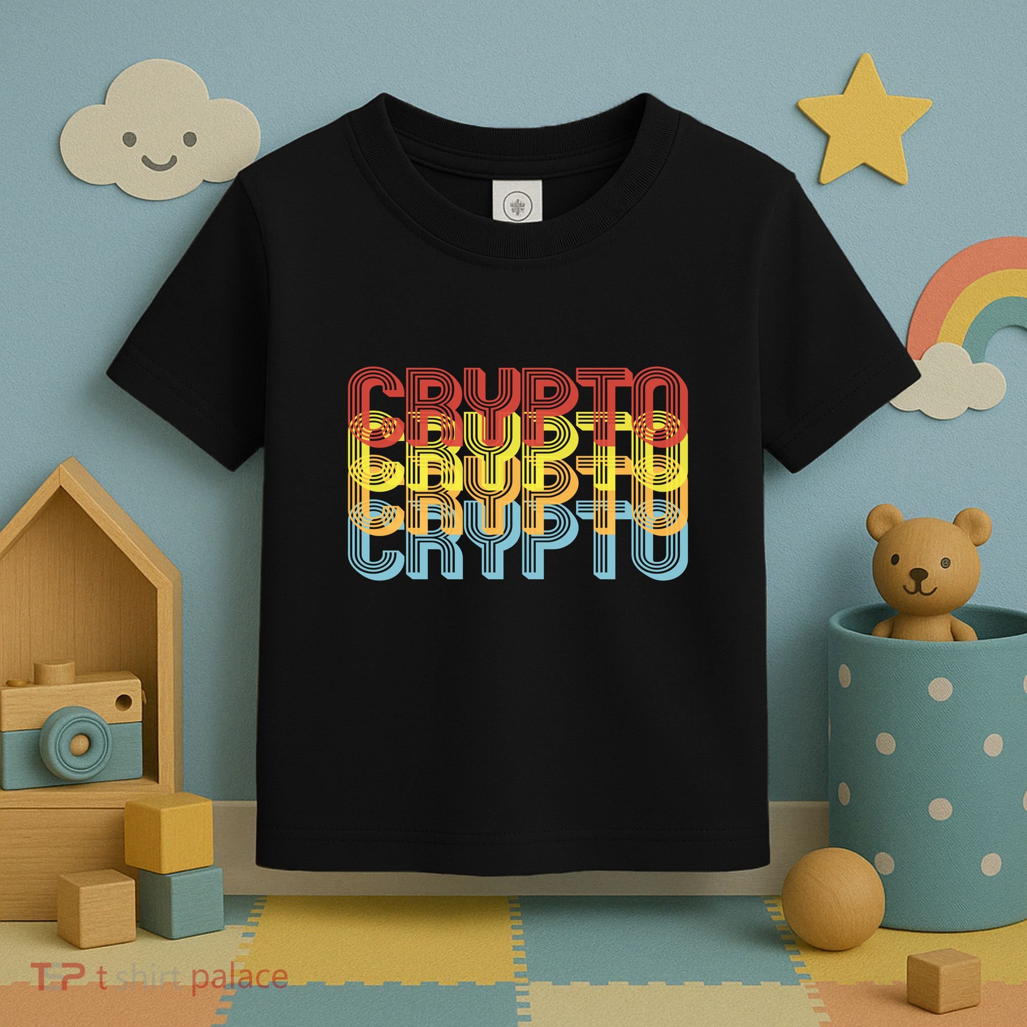 Crypto Crypto Crypto Crypto Retro Style Toddler T-Shirt