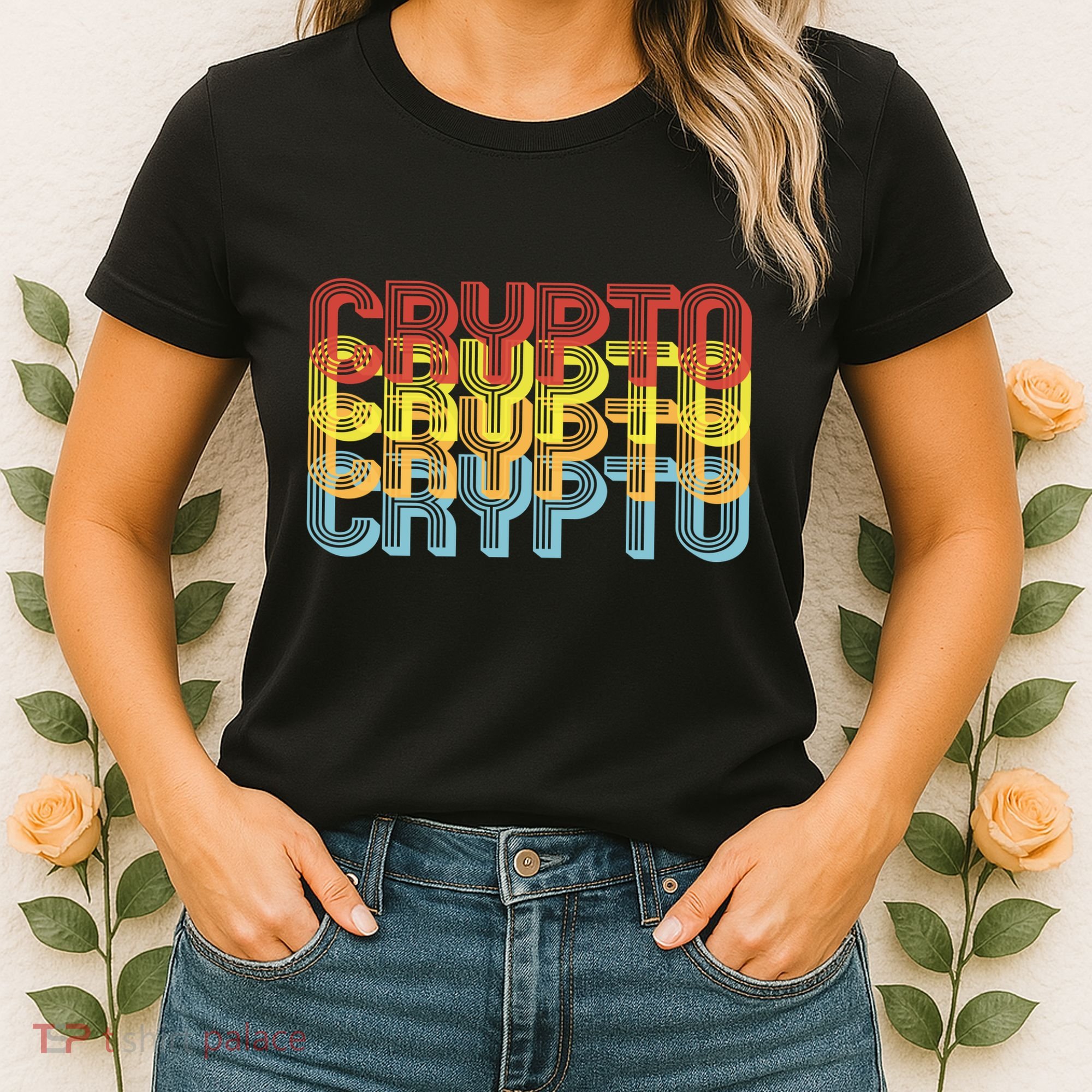 Crypto Crypto Crypto Crypto Retro Style Women's T-Shirt