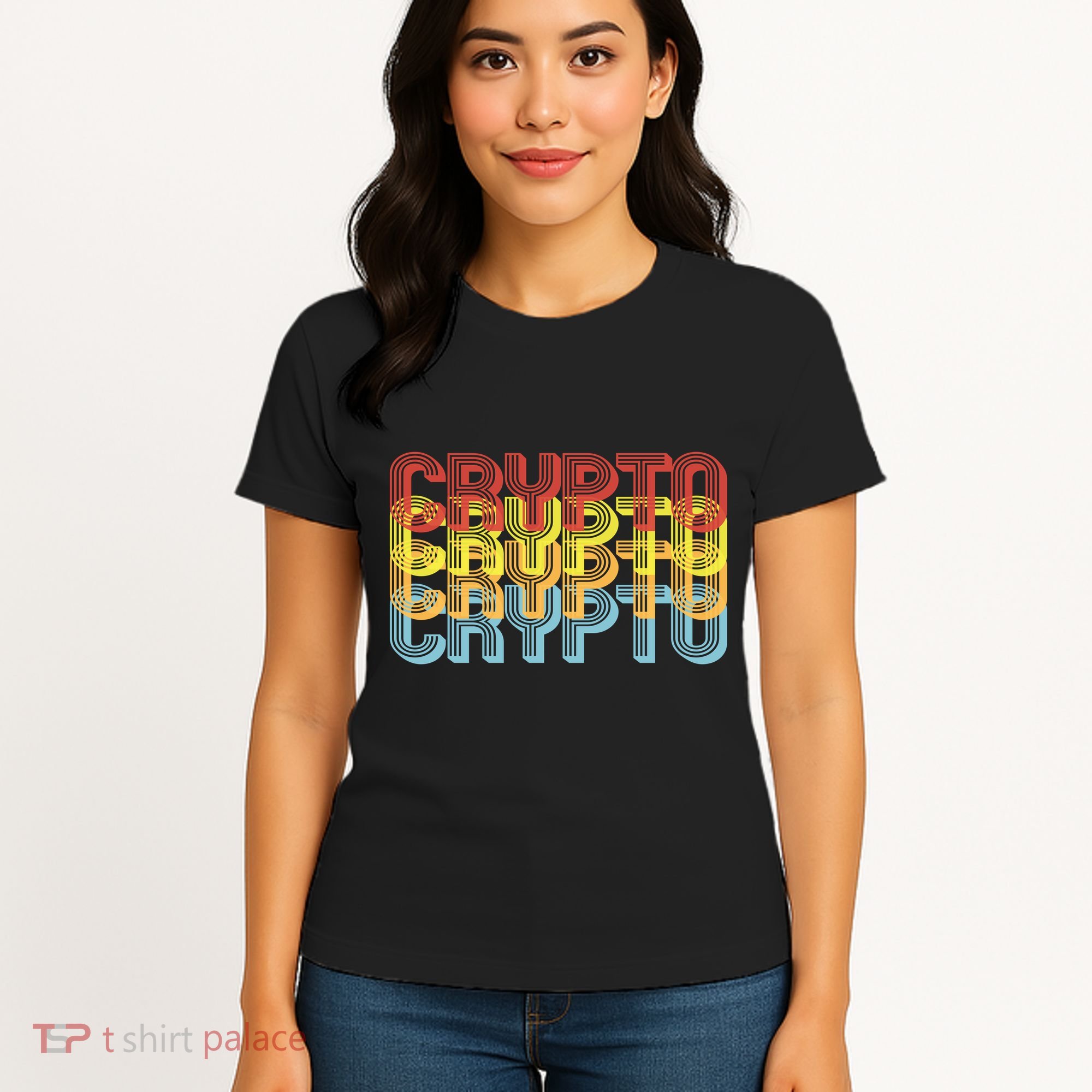 Crypto Crypto Crypto Crypto Retro Style Women's T-Shirt