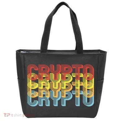 Crypto Crypto Crypto Crypto Retro Style Tote Bag