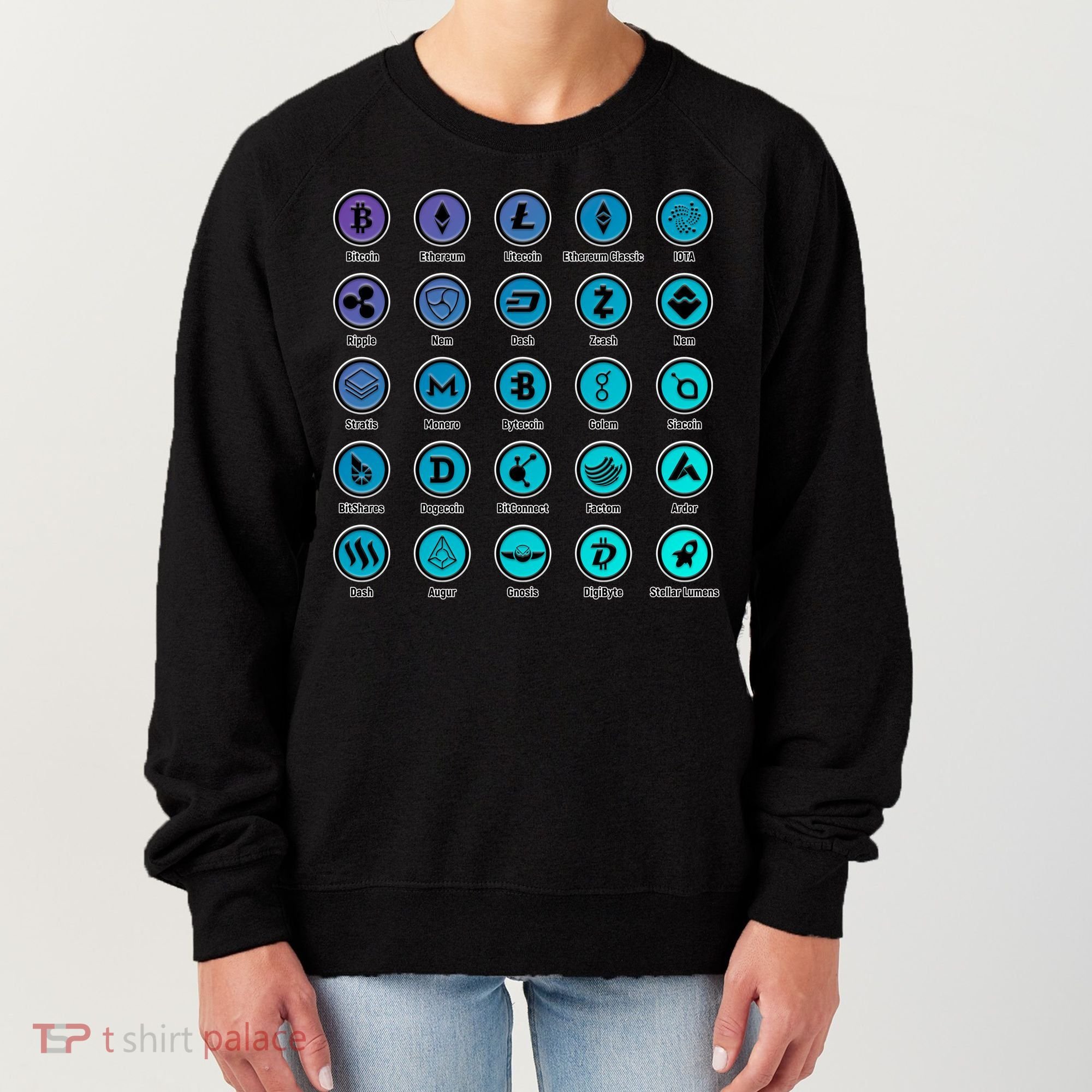 Crypto Currency Logos Coinbase Women's Sweatshirt