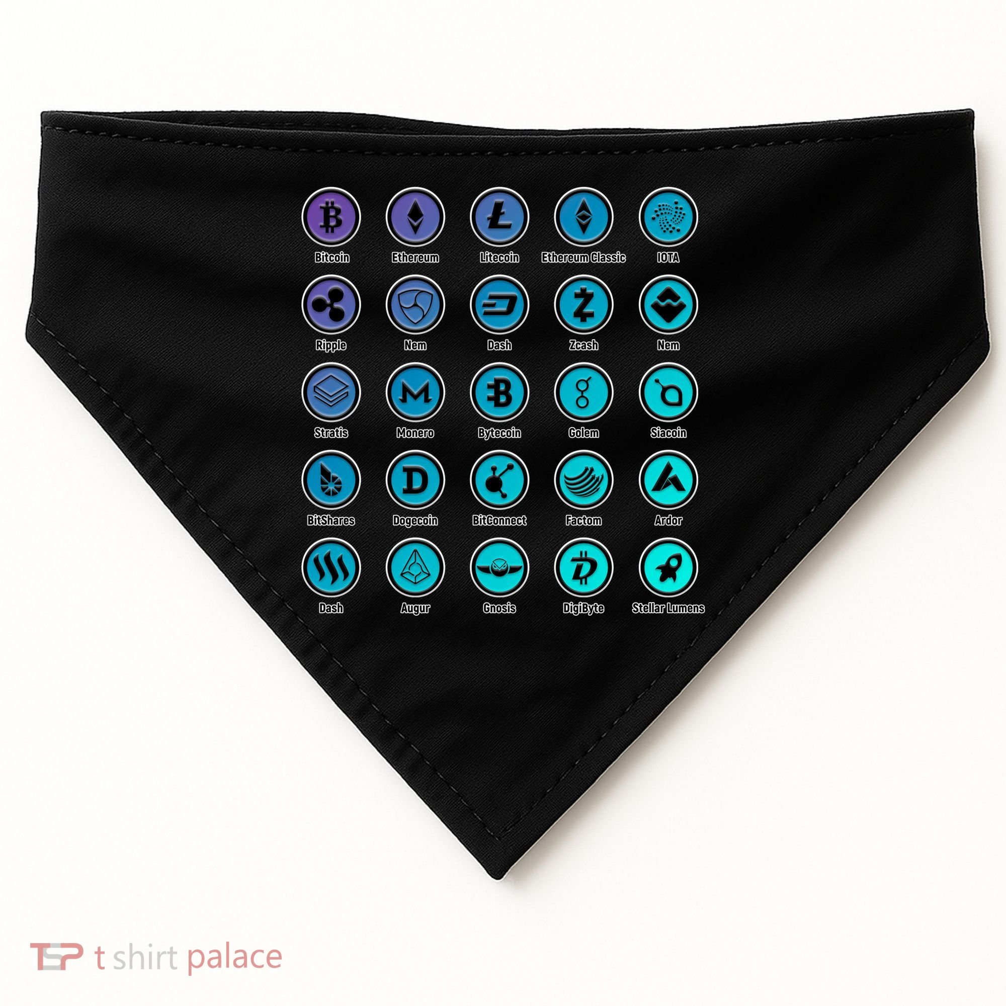 Crypto Currency Logos Coinbase USA-Made Doggie Bandana