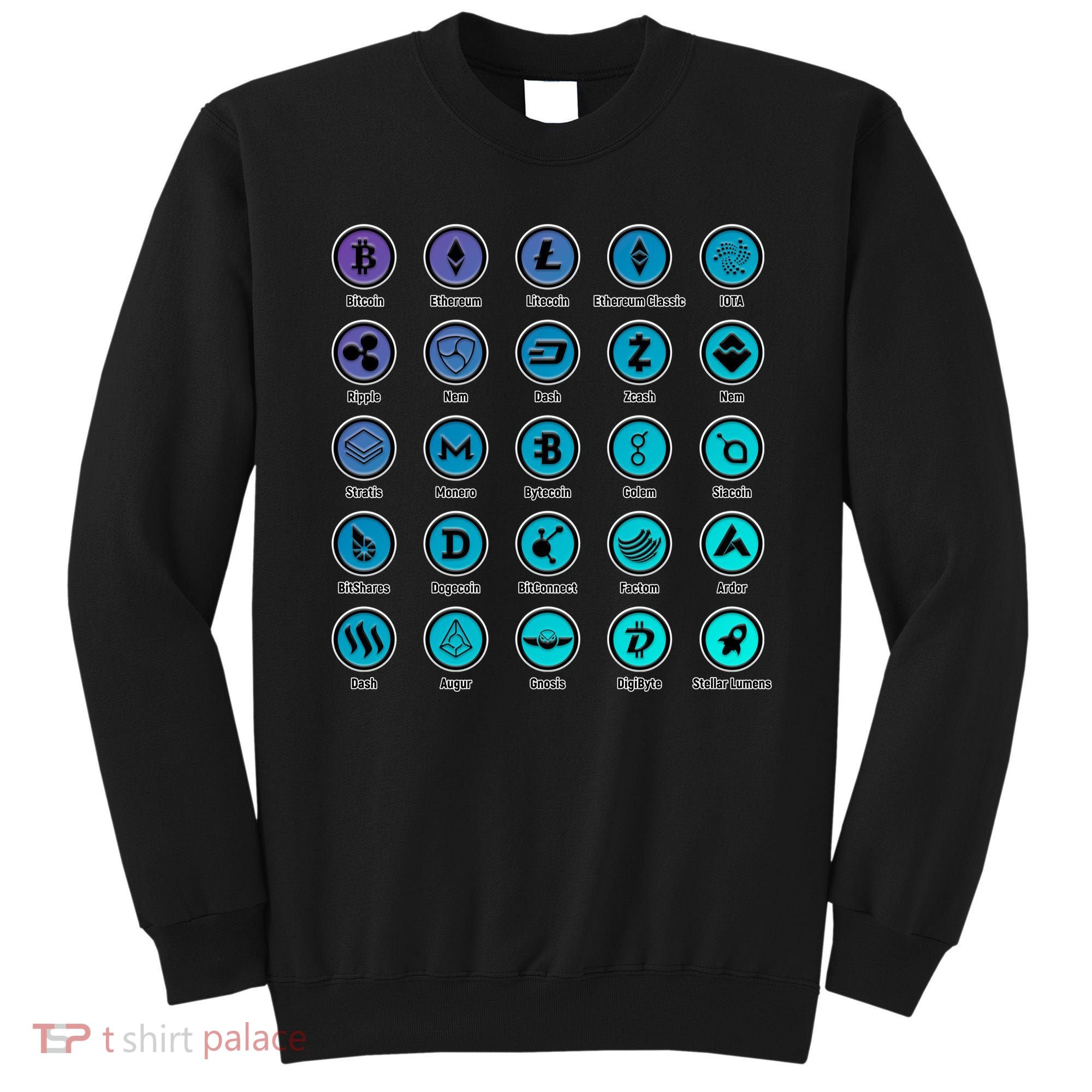 Crypto Currency Logos Coinbase Sweatshirt