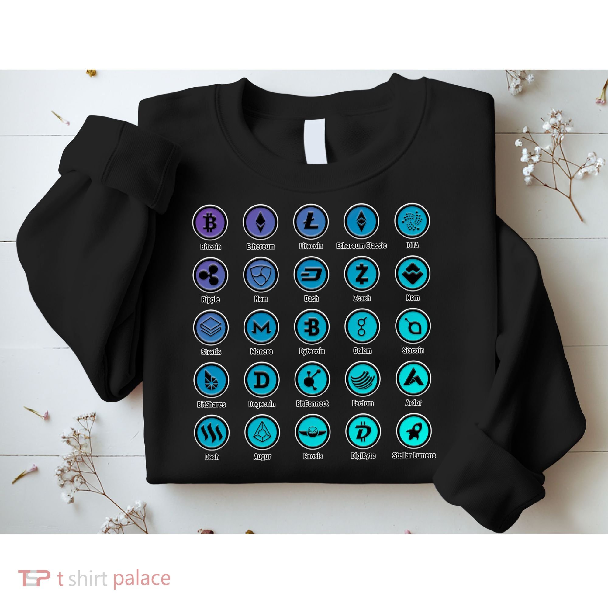 Crypto Currency Logos Coinbase Sweatshirt