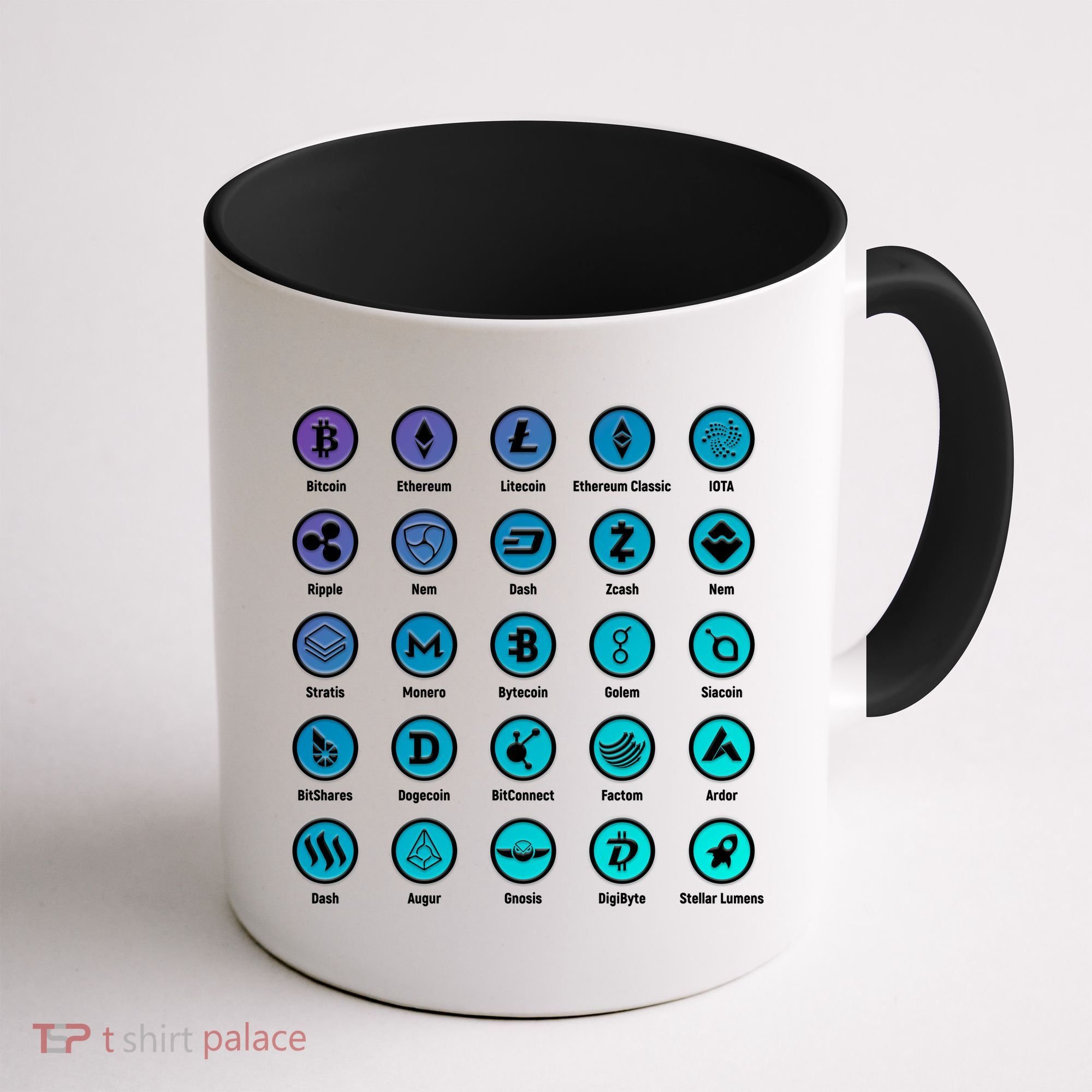 Crypto Currency Logos Coinbase Coffee Mug