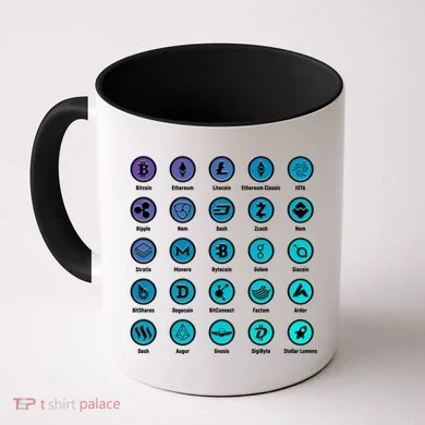 Crypto Currency Logos Coinbase Coffee Mug
