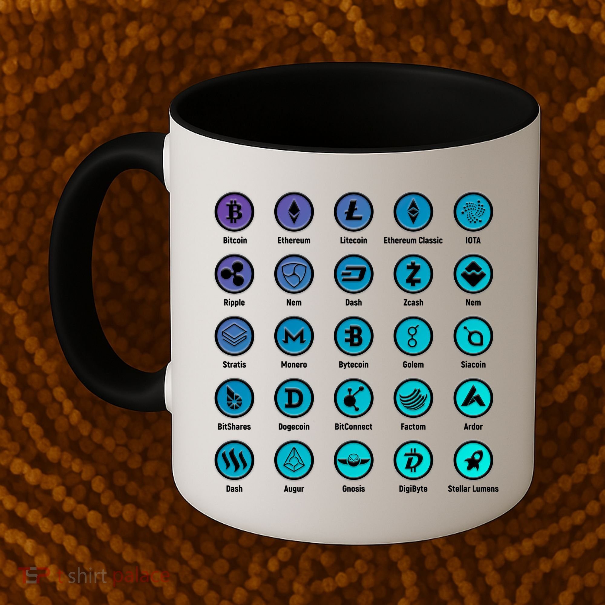 Crypto Currency Logos Coinbase Coffee Mug
