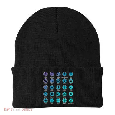 Crypto Currency Logos Coinbase Beanie
