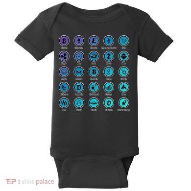 Crypto Currency Logos Coinbase Baby Bodysuit