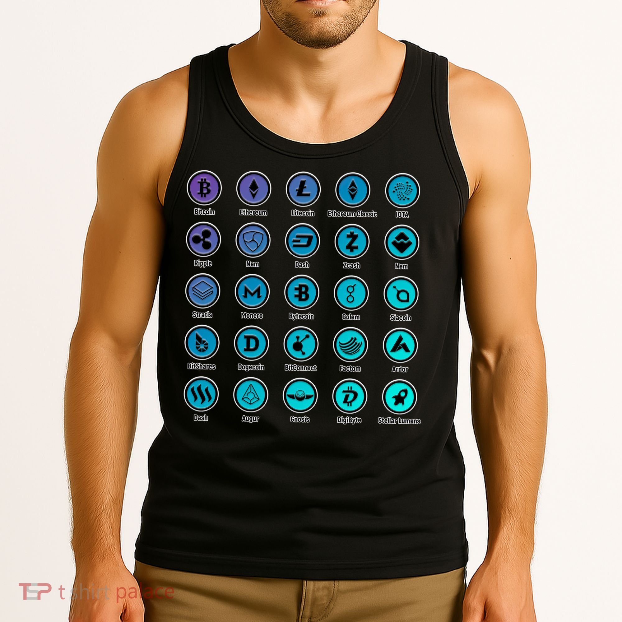 Crypto Currency Logos Coinbase Tank Top