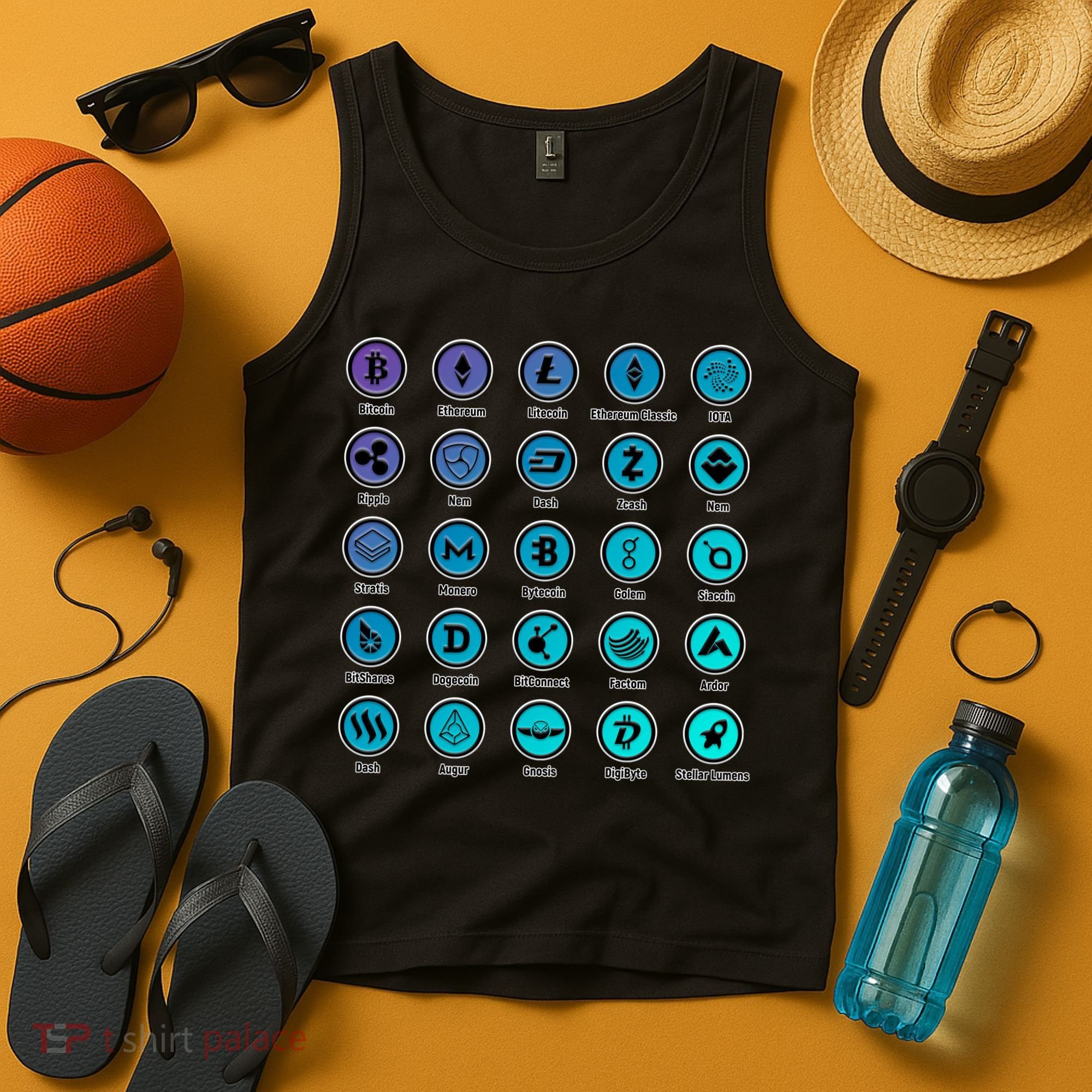 Crypto Currency Logos Coinbase Tank Top