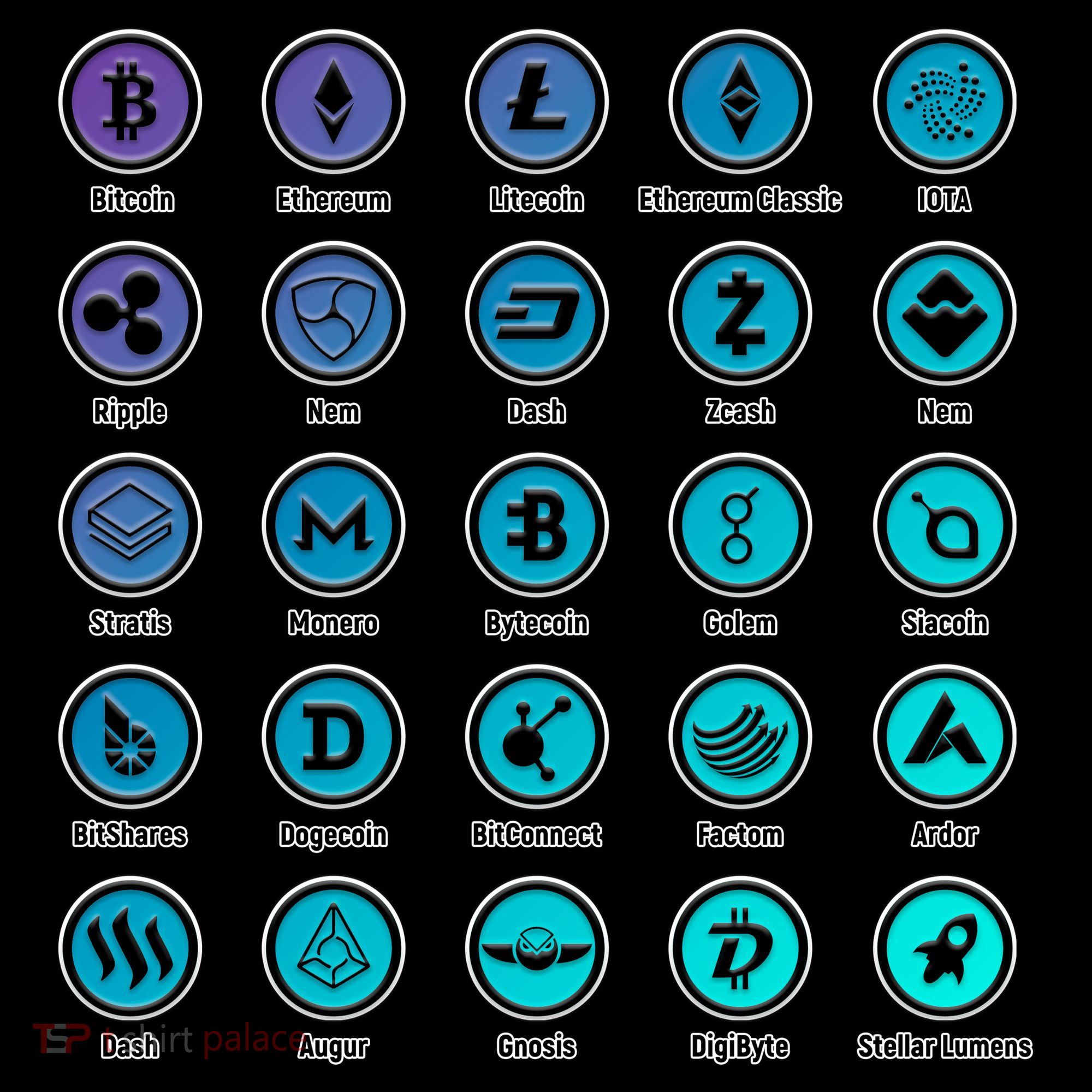 Crypto Currency Logos Coinbase Tank Top