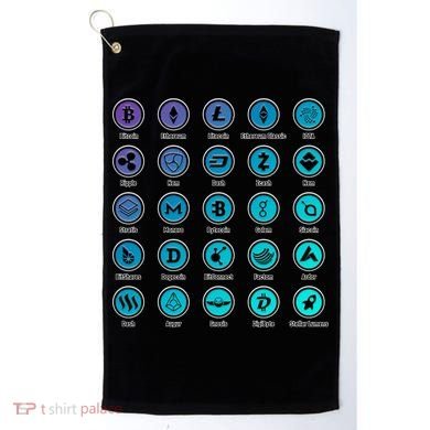 Crypto Currency Logos Coinbase Golf Towel