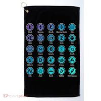 Crypto Currency Logos Coinbase Golf Towel thumb 0