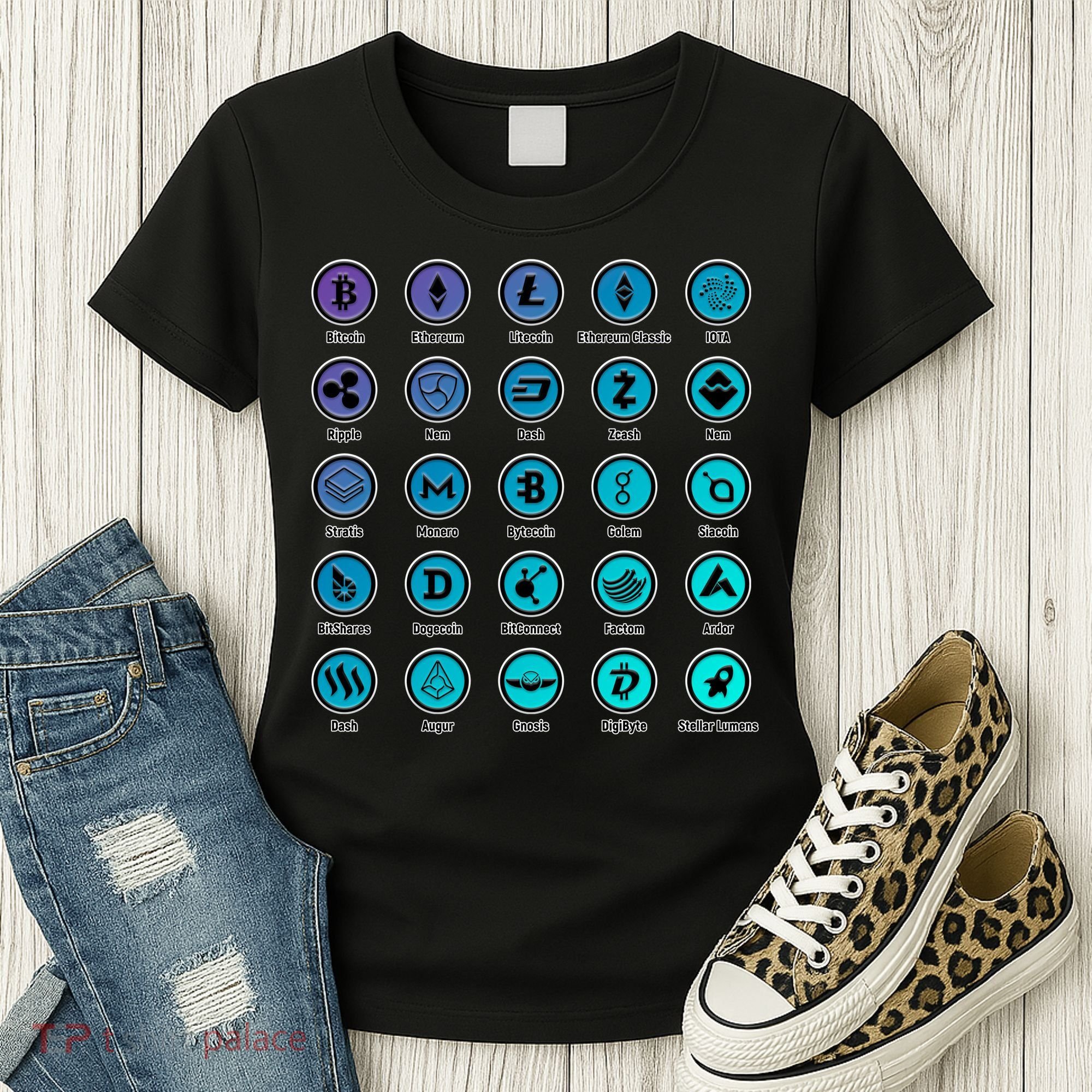 Crypto Currency Logos Coinbase Women's T-Shirt