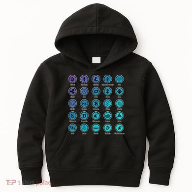 Crypto Currency Logos Coinbase Kids Hoodie