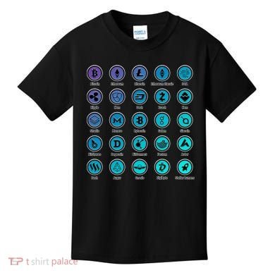 Crypto Currency Logos Coinbase Kids T-Shirt