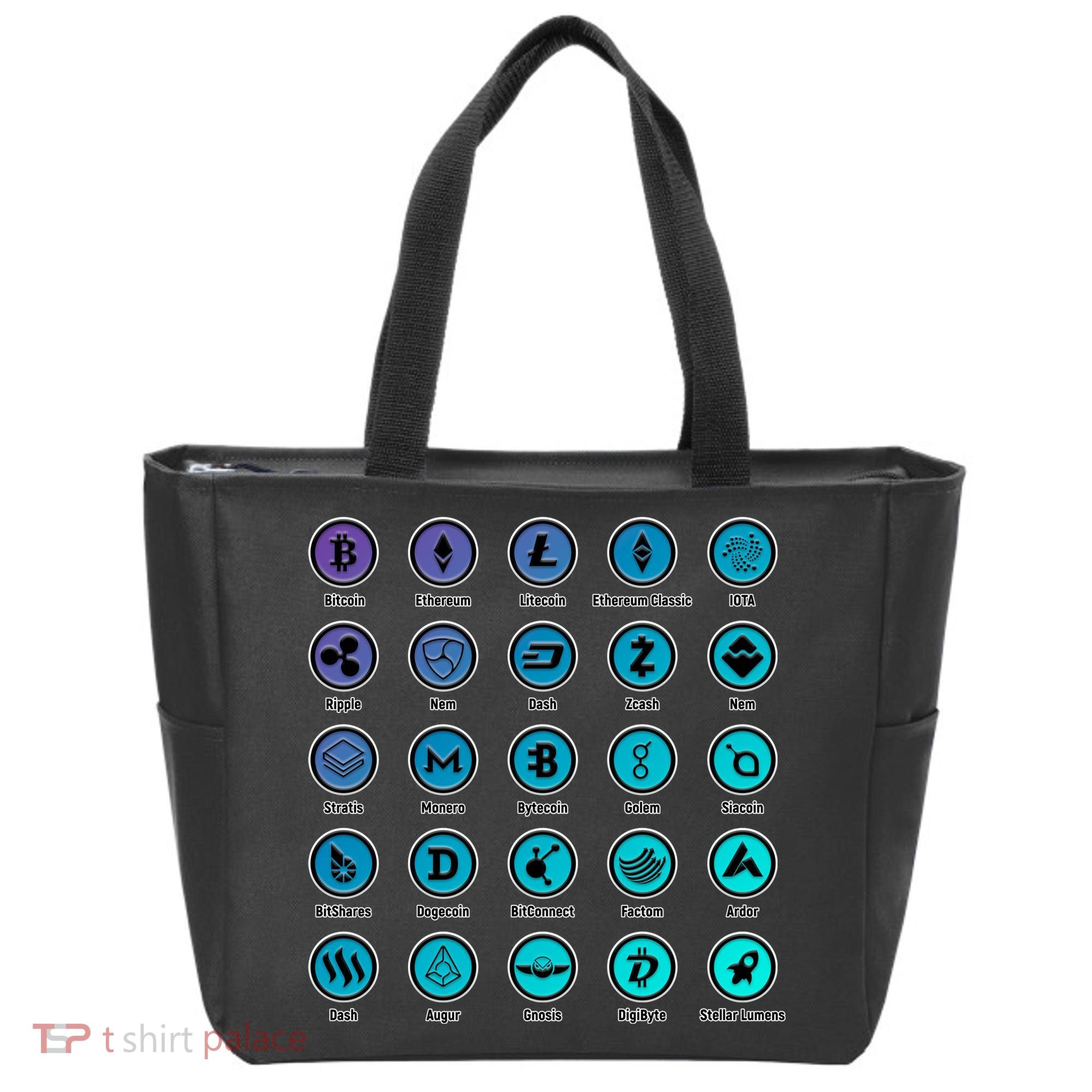 Crypto Currency Logos Coinbase Tote Bag