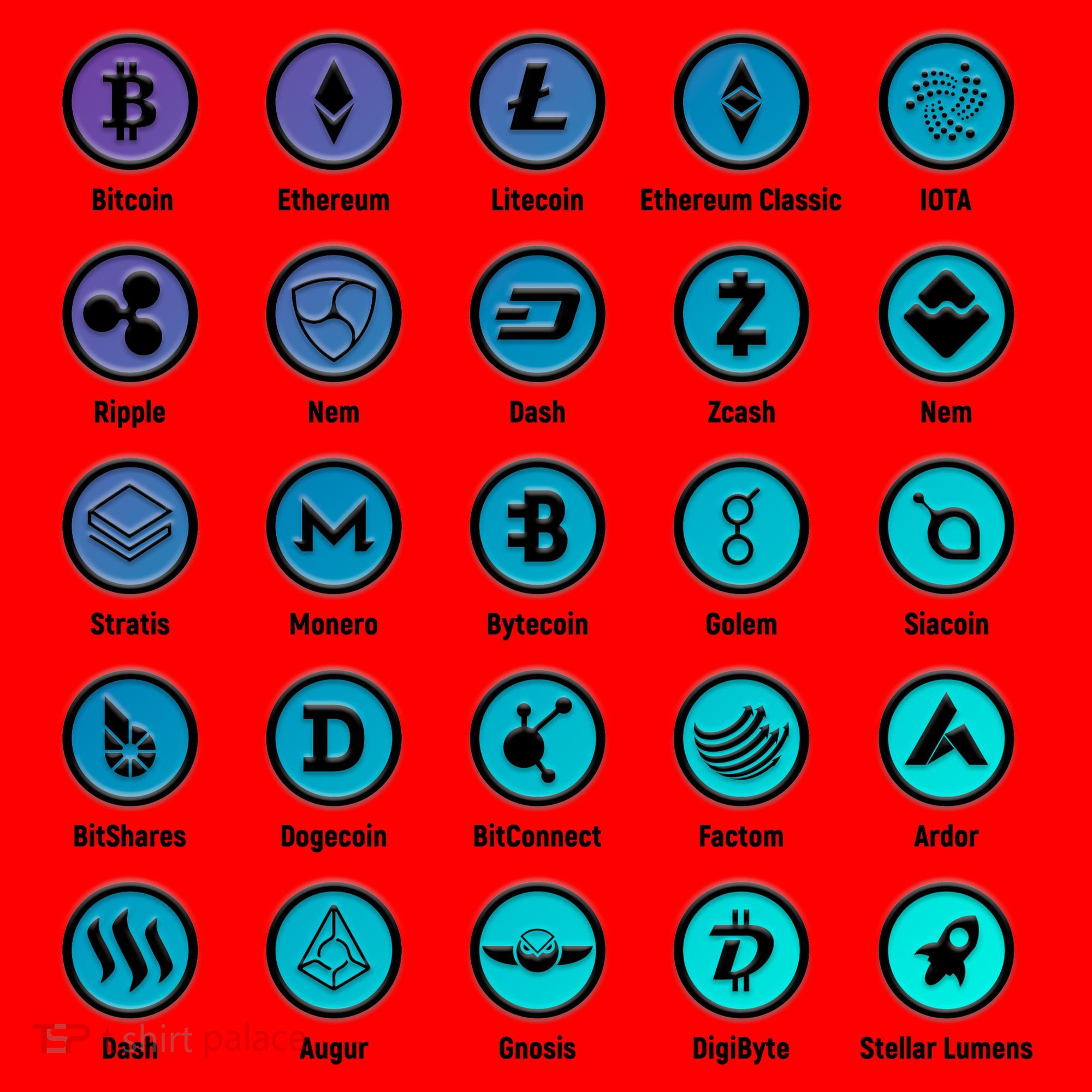 Crypto Currency Logos Coinbase Santa Hat