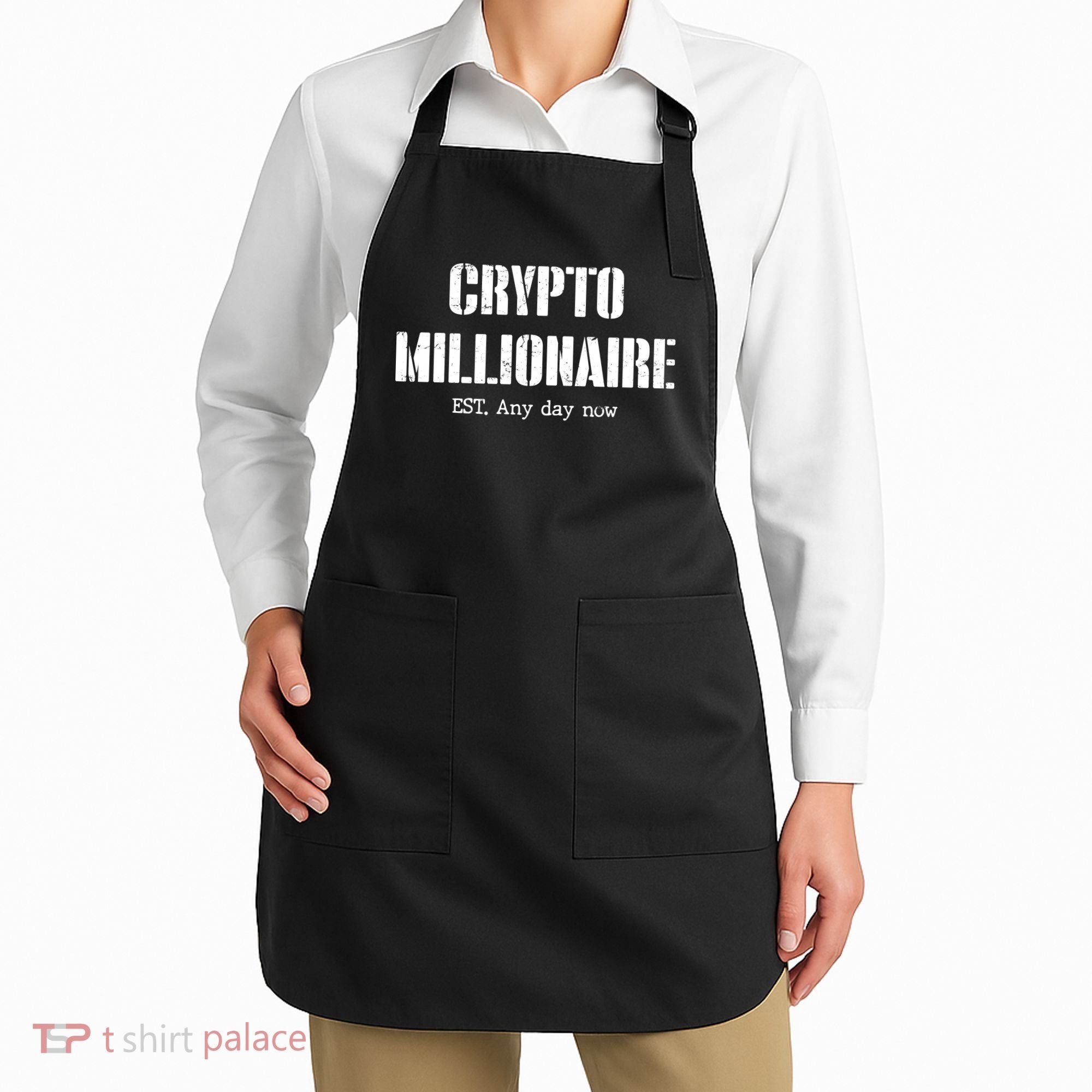 Crypto Millionaire Est. Any Day Now Apron