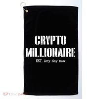 Crypto Millionaire Est. Any Day Now Golf Towel thumb 0