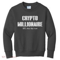 Crypto Millionaire Est. Any Day Now Kids Sweatshirt thumb 0
