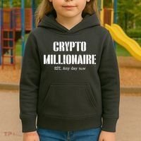 Crypto Millionaire Est. Any Day Now Kids Hoodie thumb 3