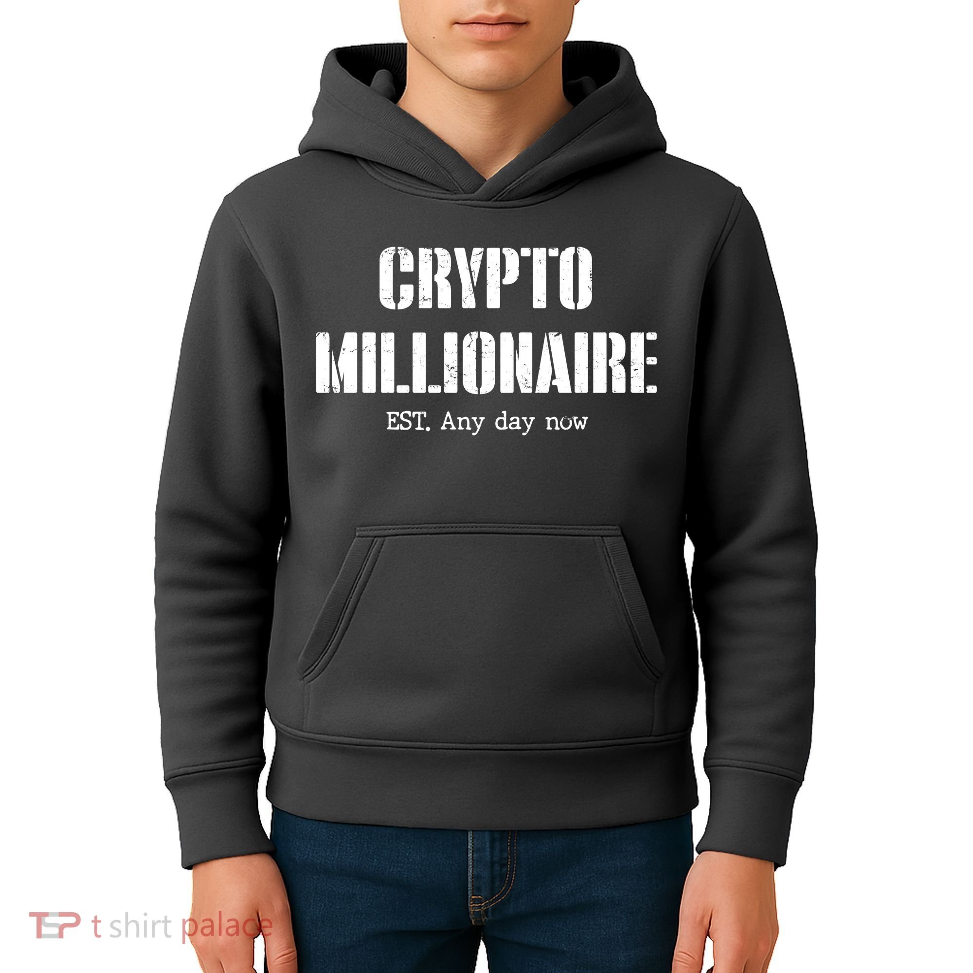Crypto Millionaire Est. Any Day Now Kids Hoodie