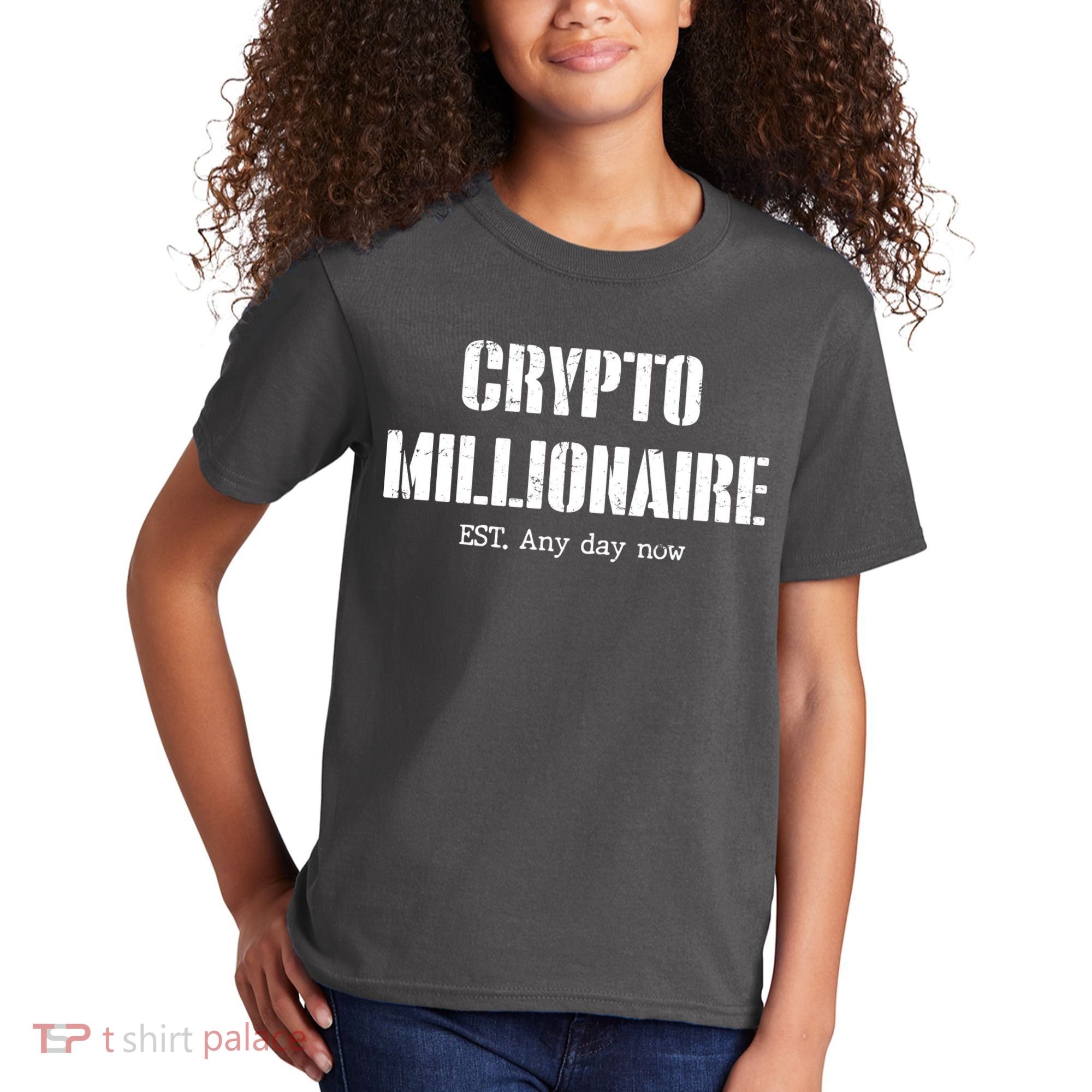 Crypto Millionaire Est. Any Day Now Kids T-Shirt