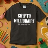 Crypto Millionaire Est. Any Day Now Kids T-Shirt thumb 3