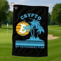 Crypto My Retirement Plan Golf Towel thumb 1