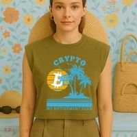 Crypto My Retirement Plan Garment-Dyed Women's Muscle Tee thumb 4