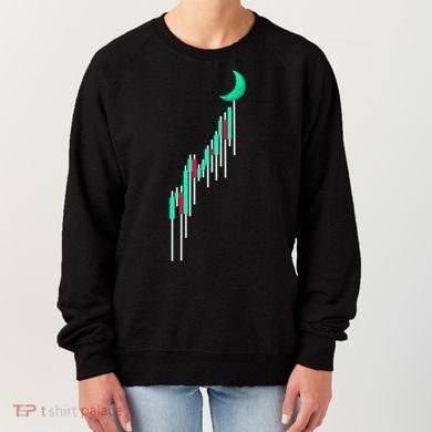 Crypto To The Moon Trading Hodl Stock Chart Women's Sweatshirt