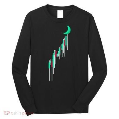 Crypto To The Moon Trading Hodl Stock Chart Long Sleeve Shirt