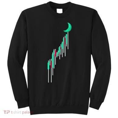 Crypto To The Moon Trading Hodl Stock Chart Sweatshirt
