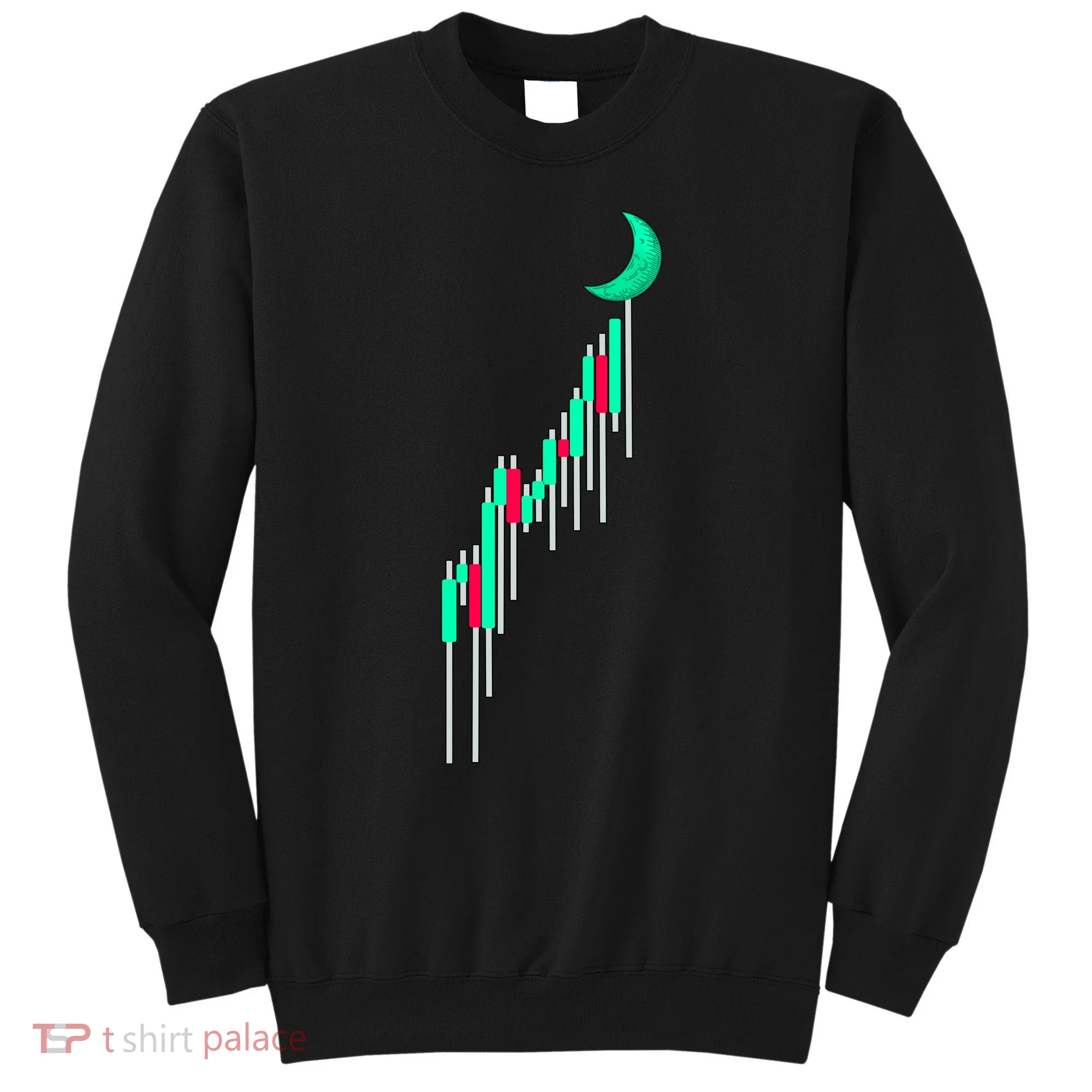 Crypto To The Moon Trading Hodl Stock Chart Sweatshirt