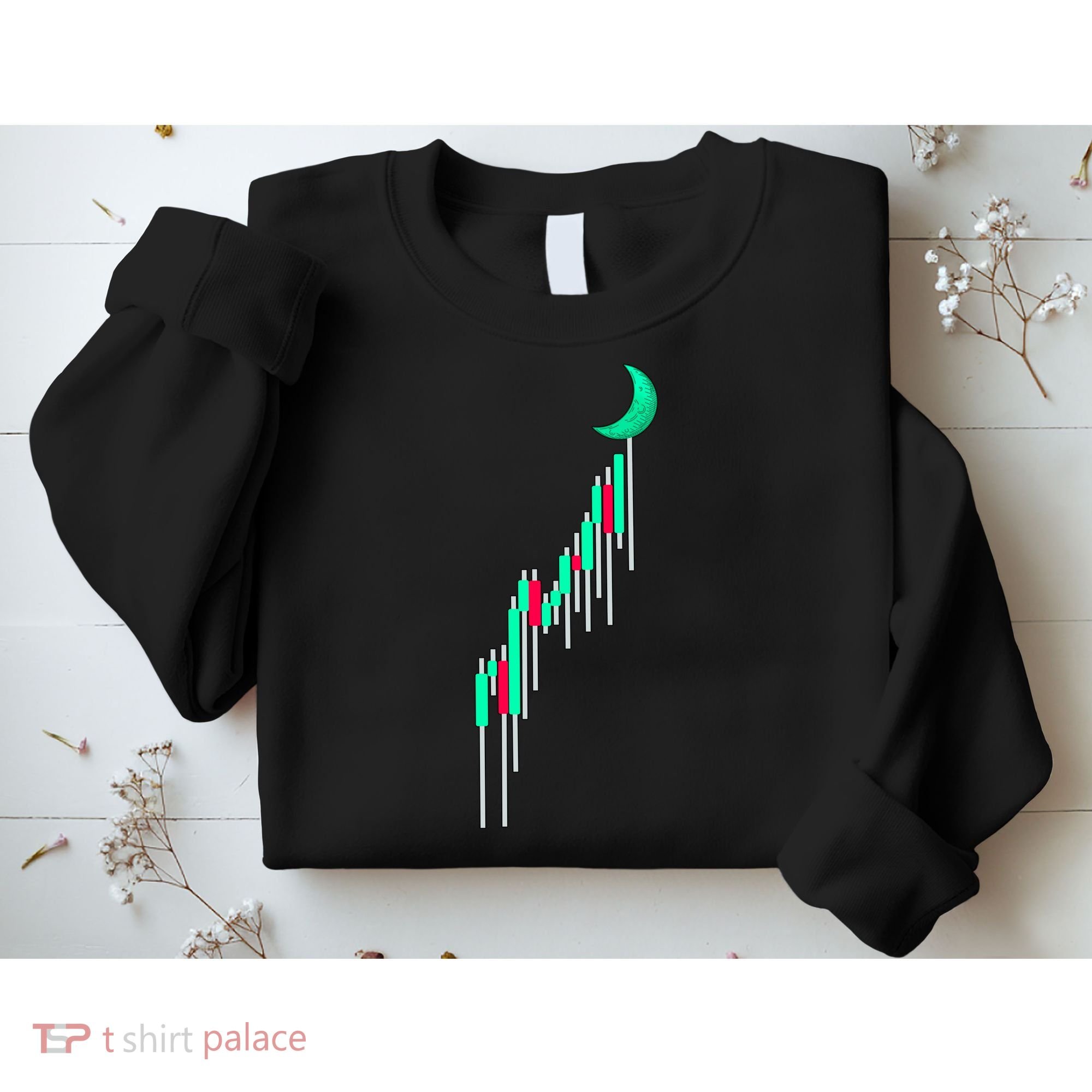 Crypto To The Moon Trading Hodl Stock Chart Sweatshirt