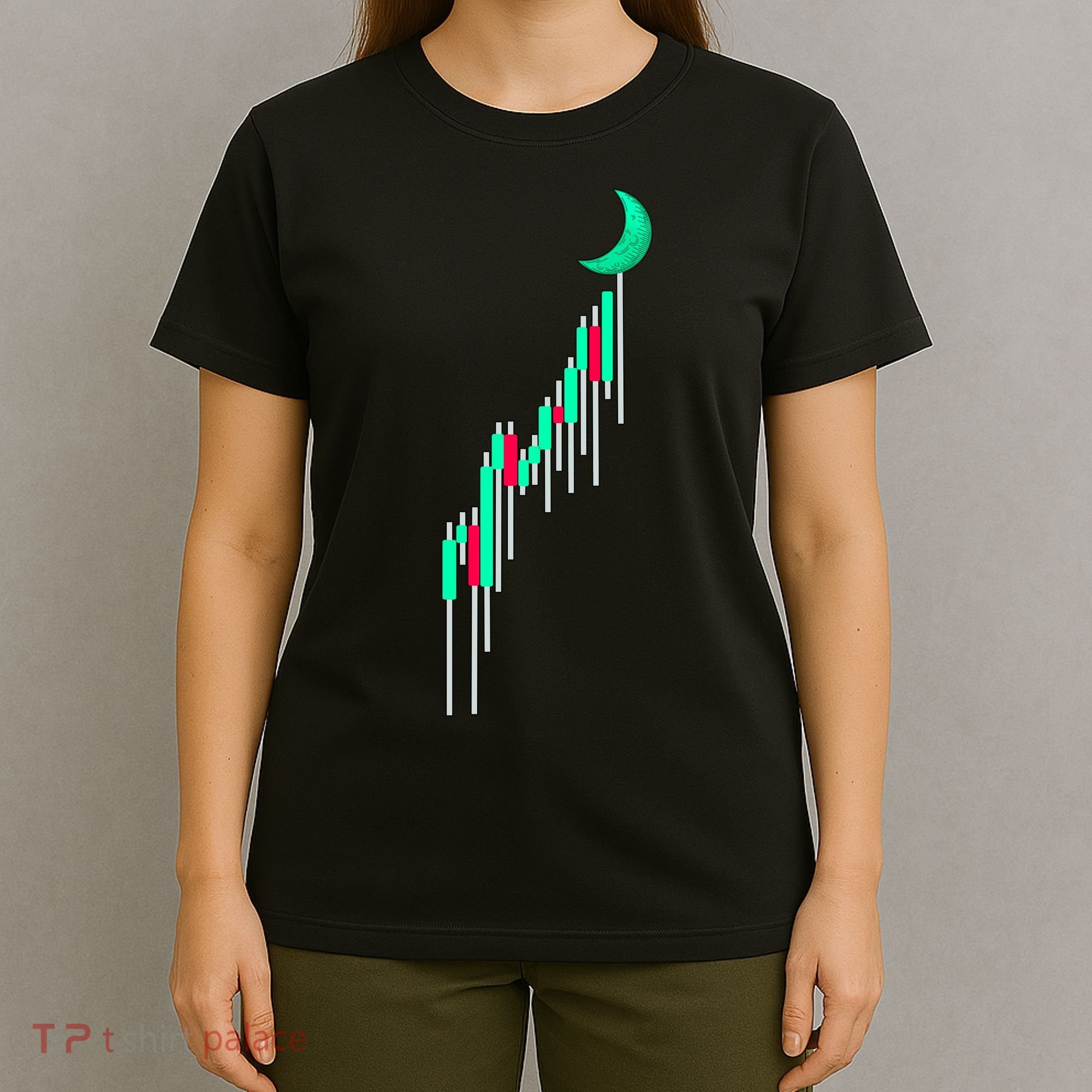 Crypto To The Moon Trading Hodl Stock Chart T-Shirt