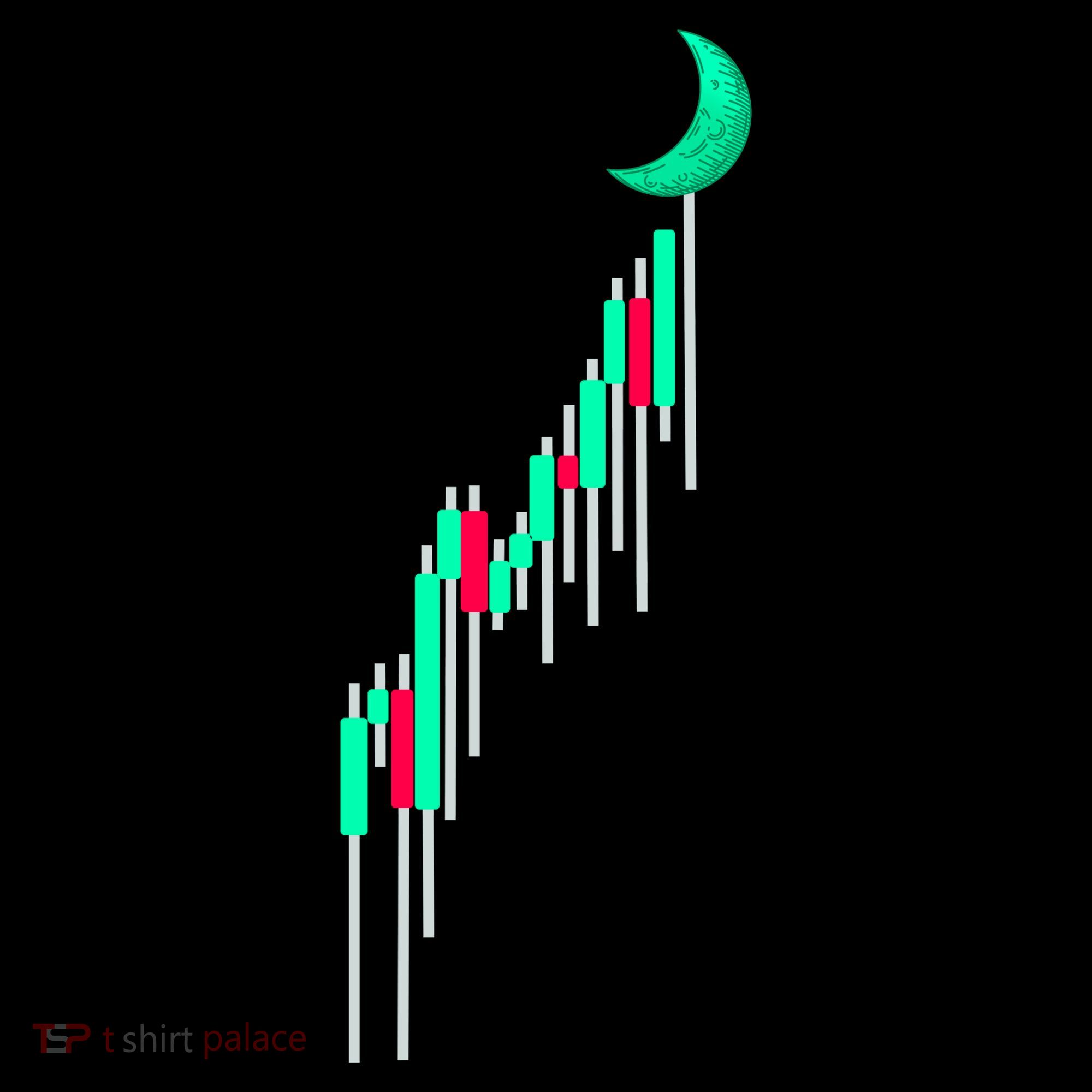 Crypto To The Moon Trading Hodl Stock Chart T-Shirt