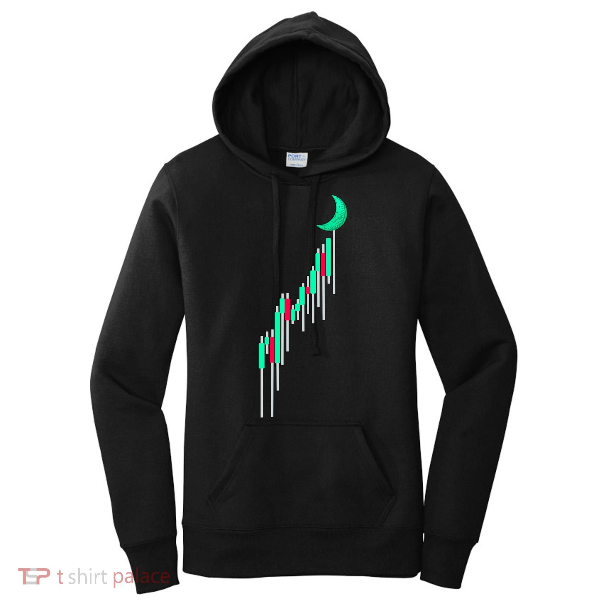 Crypto To The Moon Trading Hodl Stock Chart Women's Hoodie