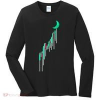 Crypto To The Moon Trading Hodl Stock Chart Women's Long Sleeve Shirt thumb 0