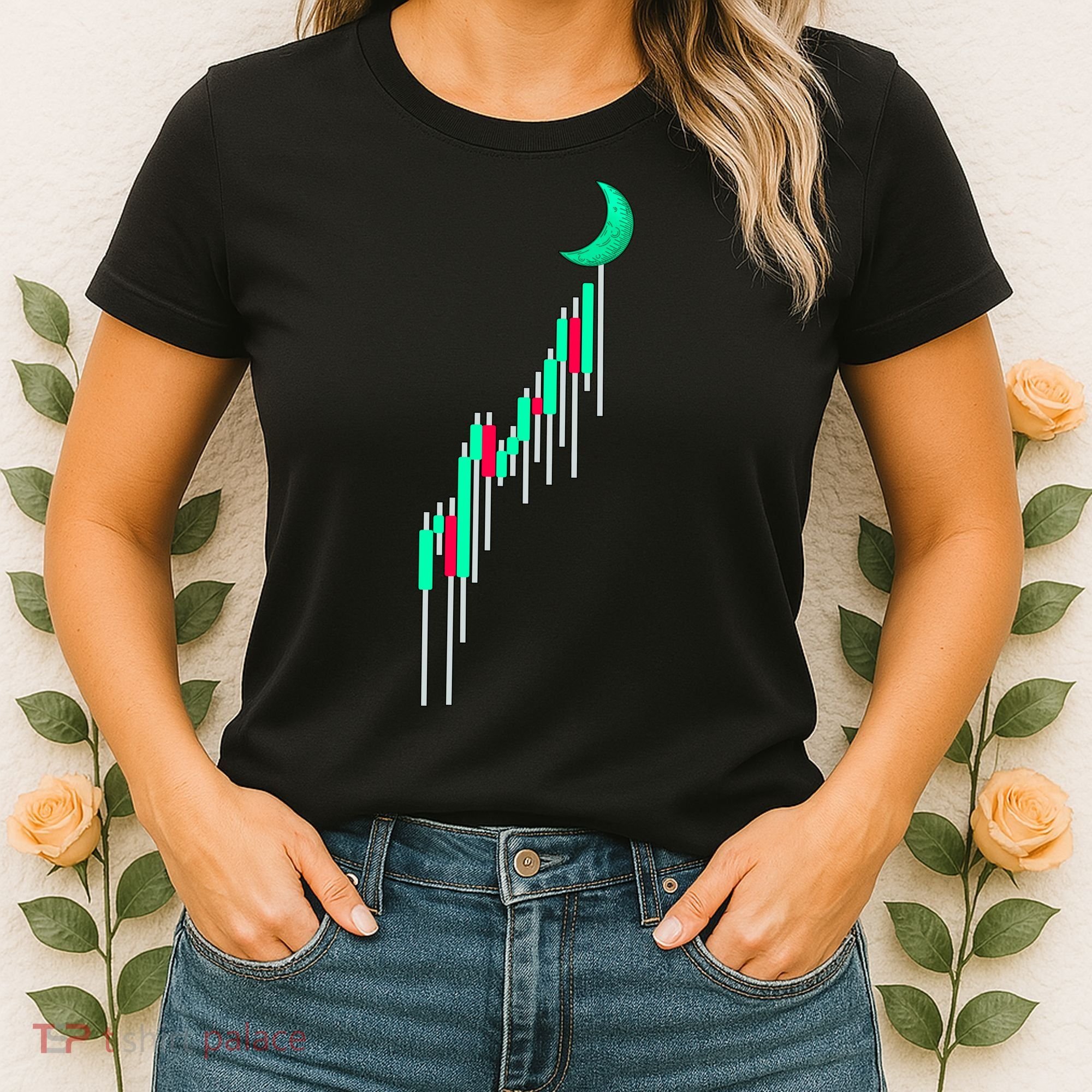 Crypto To The Moon Trading Hodl Stock Chart Women's T-Shirt